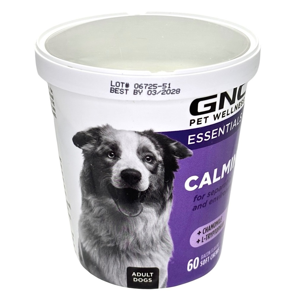 GNC Pet Wellness Essentials‎ Calming Dog Chews Bacon Flavor 60 Count NEW - Picture 2 of 16